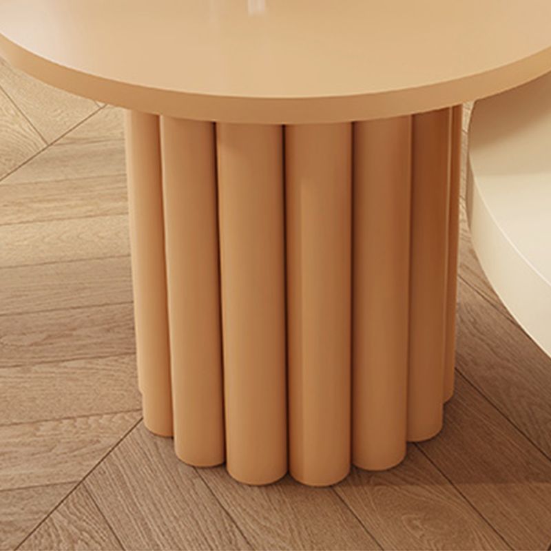 Contemporary Coffee Table Wooden Pedestal Round Coffee Cocktail Table Clearhalo 'Coffee & Accent Tables' 'Coffee Tables' 'coffee_tables' 'furn' 'furn_coffee_tables' 'Furniture' 'Living Room Furniture' 1200x1200_d1aab0c9-dbc9-4851-88f1-79effb949668