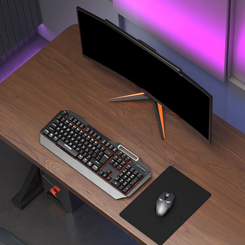 Bureau d'ordinateur en bois massif contemporain bureau de bureau à domicile, 29,5 pouces de haut