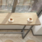 Mesa de bar rectangular de estilo moderno, mesa de mostrador de madera maciza de 1/5 piezas