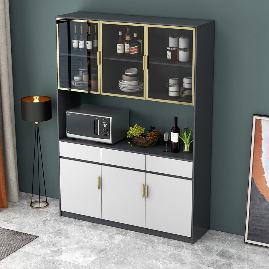 Cassetti cabinet server buffet glam in legno con archiviazione per soggiorno