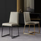 Leather Matte Finish Dining Chair Contemporary Home Solid Back Side Chair