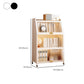 Glam Closed Back Standard Bookshelf Metal Bookcase for Study Room