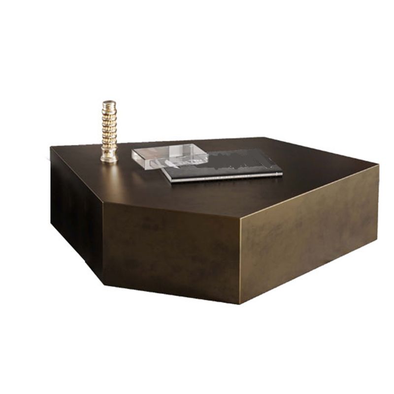 Modern Grey/brown Stainless Steel Coffee Table for Living Room Cocktail Table Clearhalo 'Coffee & Accent Tables' 'Coffee Tables' 'coffee_tables' 'furn' 'furn_coffee_tables' 'Furniture' 'Living Room Furniture' 1200x1200_d1af8267-f99f-4939-ba85-41176091f13e