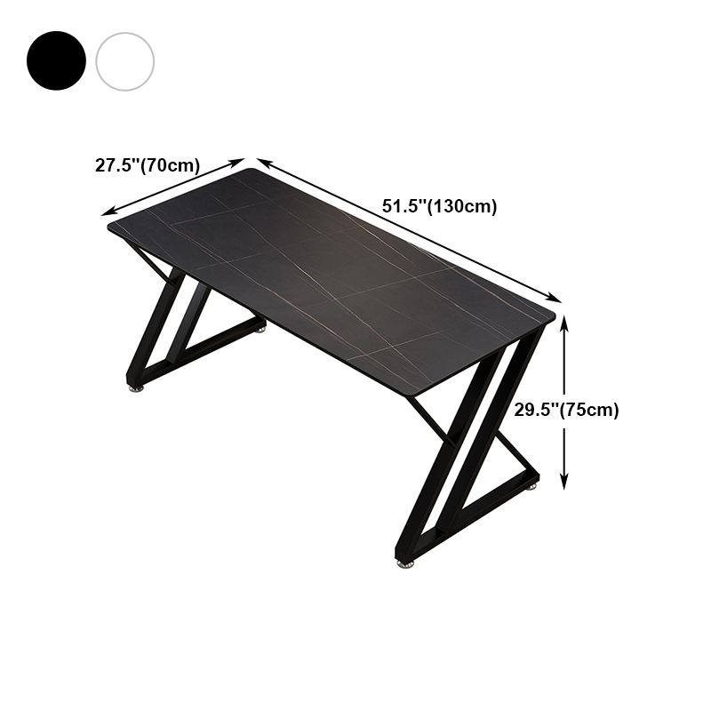 Home Office Sled Writing Desk Modern Style Stone Writing Desk Clearhalo 'furn' 'furn_office_desk' 'Furniture' 'furniture_office_desk' 'Office Desks' 'Office Furniture' 'office_desk' 1200x1200_d1b07136-9425-4068-8e6c-08e52dfc2a39