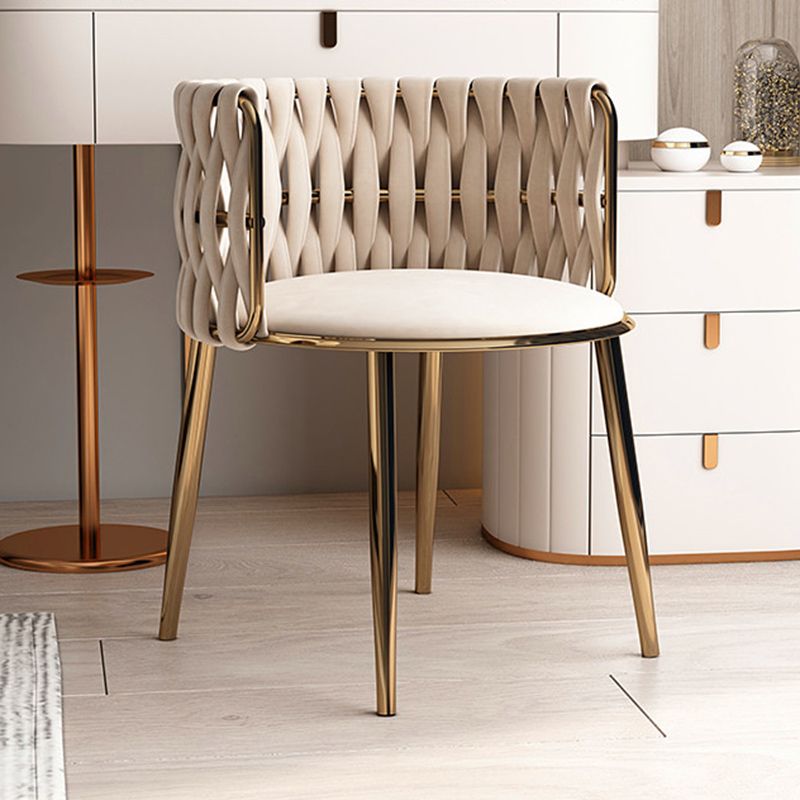 Contemporary Metal Dining Room Armchairs Upholstered Side Chairs for Home Use Clearhalo ' kitchen&dining_furn' 'Dining Chairs' 'Dining Tables & Seating' 'dining_chair' 'furn' 'furn_dining_chair' 'Furniture' 'furniture_dining_chair' 'Kitchen & Dining Furniture' 'kitchen' 1200x1200_d1b150d6-90e2-4541-924d-57809fdb72a6