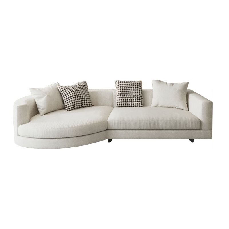 Flannelette Sectional Square Arroest Látex/Sofá blanco relleno de tapicería