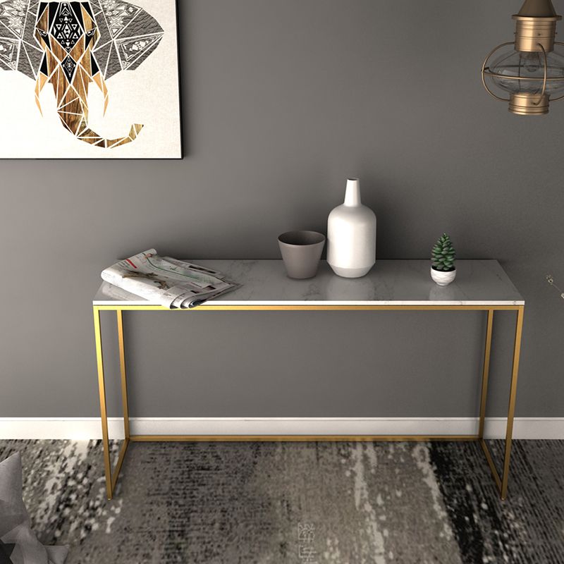 Tabella della console del rettangolo di marmo Glam Ironcraft Accent Table per Hall