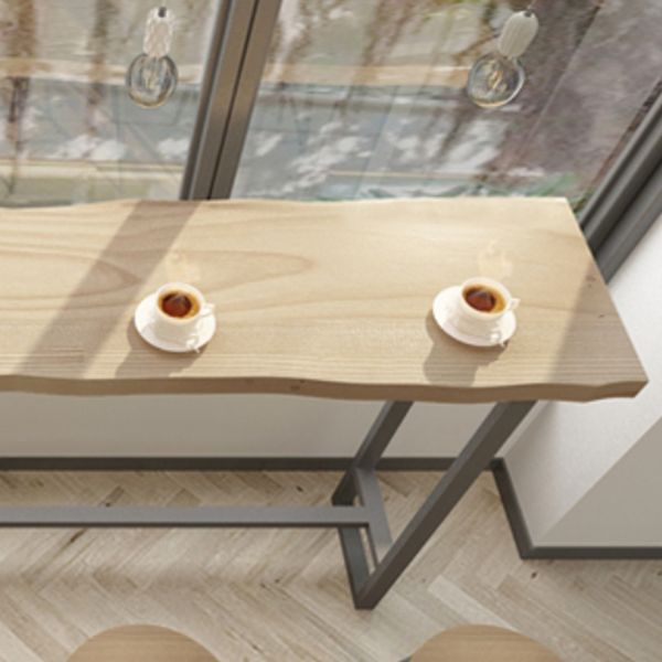 Table de table de bar à bois massif moderne
