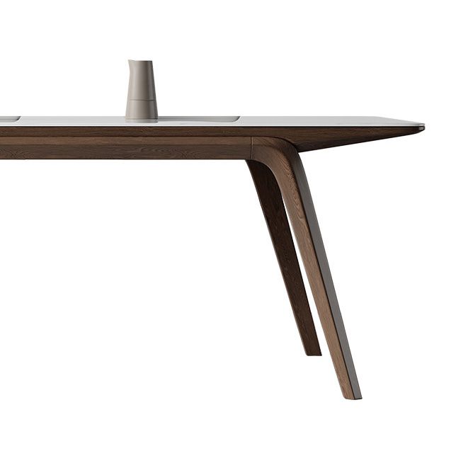 Table à manger en pierre moderne médiévale Table rectangulaire pour salle à manger