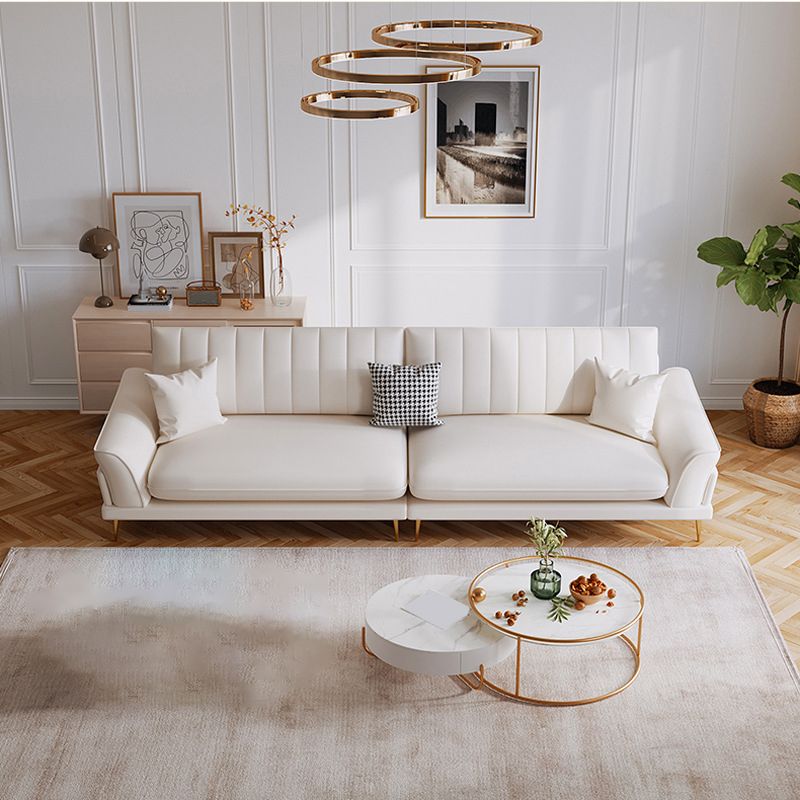 Canapé en cuir faux 35,43 "d x 36,22" H canapé à bras évasé pour le salon