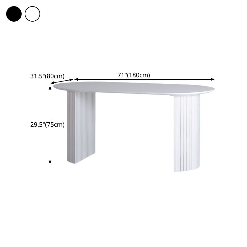 Oval Shape Simplicity Dining Table Fixed Table with Pinewood Solid Wood Clearhalo ' dining_table' 'Dining Tables & Seating' 'Dining Tables' 'furn' 'furn_dining_table' 'Furniture' 'furniture_dining_table' 'Kitchen & Dining Furniture' 'kitchen&dining_furn' 'kitchen' 'kitchen_dining_table' 1200x1200_d1bd2a69-0704-4042-b5a0-d7c69429df85