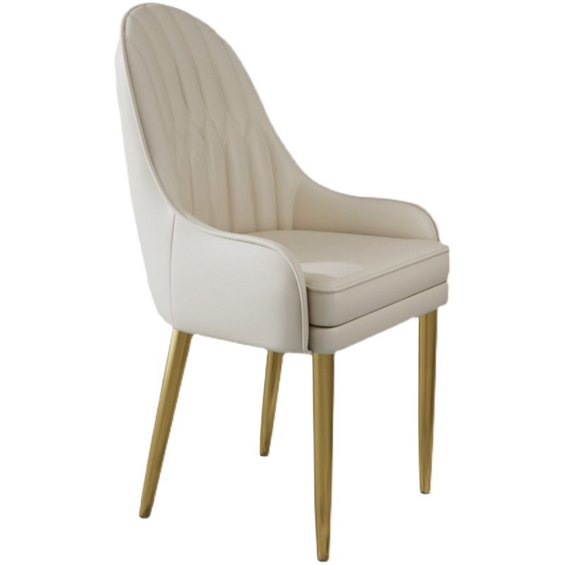 Chaise d'appoint de Style Glam, chaise de salle à manger d'intérieur en cuir pour salon