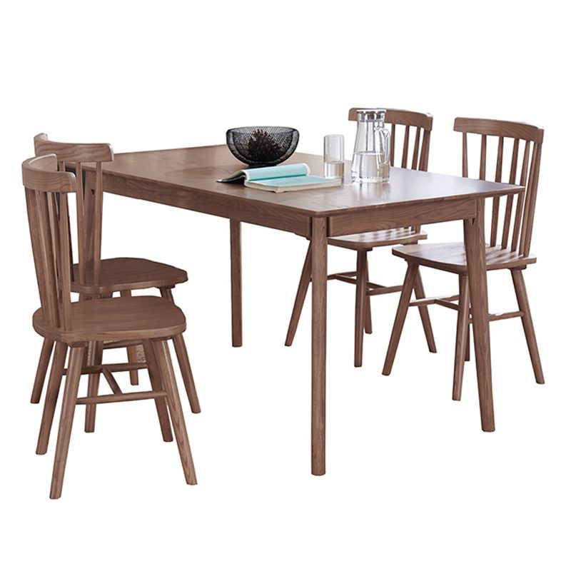 Rectangle Ash Wood Table in Nature/Walnut Modern Dining Table with 4 Legs for Restaurant Clearhalo ' dining_table' 'Dining Tables & Seating' 'Dining Tables' 'furn' 'furn_dining_table' 'Furniture' 'furniture_dining_table' 'Kitchen & Dining Furniture' 'kitchen&dining_furn' 'kitchen' 'kitchen_dining_table' 1200x1200_d1bf1494-4a5b-454a-b6eb-bb758c122b30