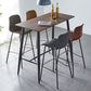 Modern Backrest Armless Counter Stool Metal Cafe Bar Stool with Leather Cushion