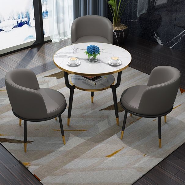 Contemporary MDF Standard Dining Table Round Shape Kitchen Dining Table with 3 Legs Base Clearhalo ' dining_table' 'Dining Tables & Seating' 'Dining Tables' 'furn' 'furn_dining_table' 'Furniture' 'furniture_dining_table' 'Kitchen & Dining Furniture' 'kitchen&dining_furn' 'kitchen' 'kitchen_dining_table' 1200x1200_d1c15bc5-e12d-42a9-9601-c4142a1a284a