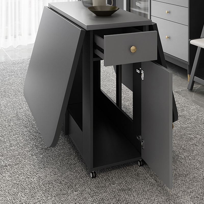 Modern Style Traditional Height Dining Set with Drop Leaf Table and Trestle Base for Home Use Clearhalo 'Dining Room Sets' 'Dining Tables & Seating' 'dining_room_set' 'furn' 'furn_dining_room_set' 'Furniture' 'furniture_dining_room_set' 'Kitchen & Dining Furniture' 'kitchen&dining_furn' 'kitchen' 1200x1200_d1c18539-ac76-448b-ab16-ba2fa289f81e