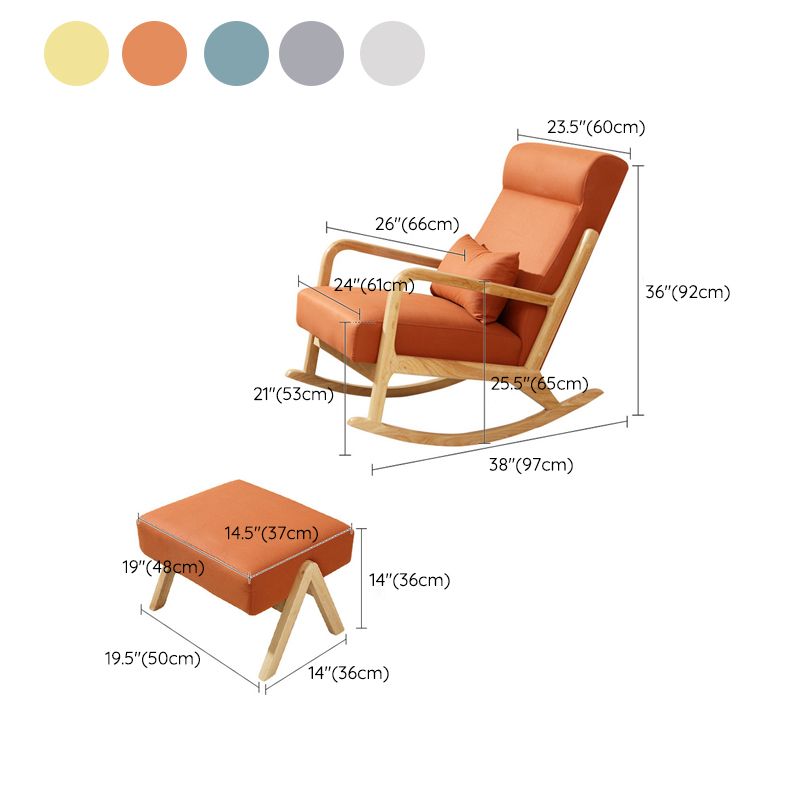Chaise à bascule à domicile de base en bois moderne Lounge loisir chaise paresseuse pour balcon