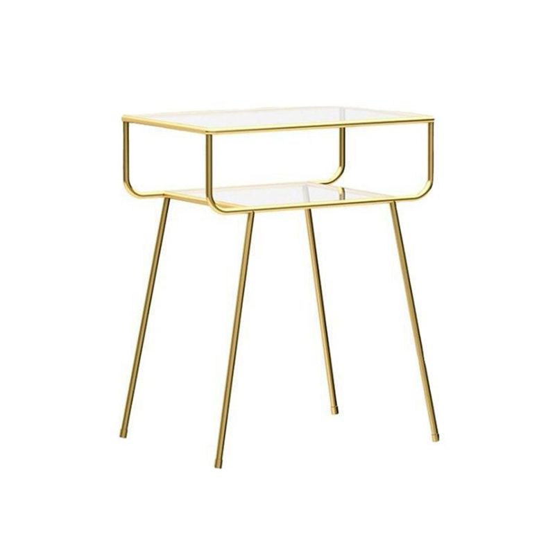 23.62 "de altura 2 de la cama de 2 estadías de vidrio de vidrio con piernas con piernas