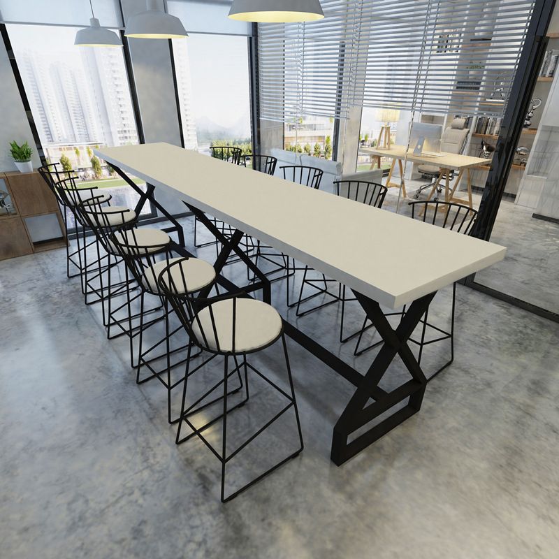 Pine Wood Bar Dining Table Traditional Luxury Rectangle Bar Table with Trestle Base Clearhalo 'Bar Furniture' 'Bar Tables' 'bar_tables' 'furn' 'furn_bar_tables' 'Furniture' 'Kitchen & Dining Furniture' 1200x1200_d1c30baa-df6b-4125-89ac-594bcbf124d0