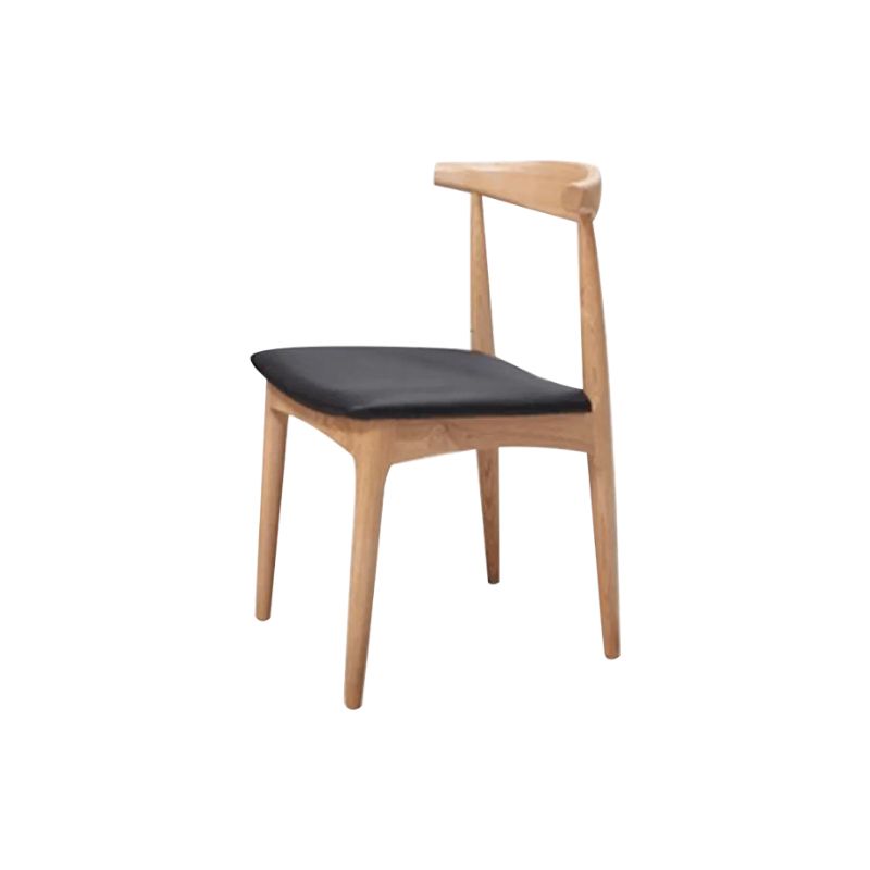 Chaises de salle à manger de cuisine contemporaine chaises en cuir avec base en bois