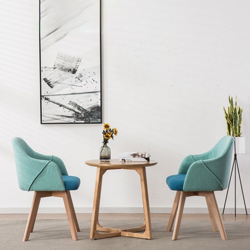 Nordic Style Solid Wood Dining Room Chair Upholstered Arm Chair for Home Use Clearhalo ' kitchen&dining_furn' 'Dining Chairs' 'Dining Tables & Seating' 'dining_chair' 'furn' 'furn_dining_chair' 'Furniture' 'furniture_dining_chair' 'Kitchen & Dining Furniture' 'kitchen' 1200x1200_d1c374b7-3219-4609-9776-dec248f72a12