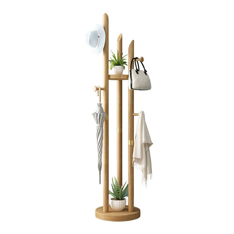 Mid Century Modern Hall Stand Wooden Hall Stand with Storage Shelf Organizer Clearhalo 'Entry & Mudroom Furniture' 'furn' 'furn_hall_tree_coat_racks' 'Furniture' 'Hall Trees & Coat Racks' 'hall_tree_coat_racks' 1200x1200_d1c528b4-13ed-4636-9e42-3d4a3c753c08