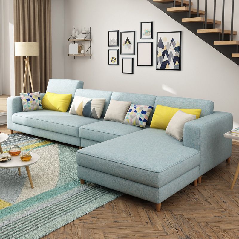 Removable Cushions,Adjustable Sectional Sofa, 67" Linen Sectional sofa Clearhalo 'furn' 'furn_sectionals' 'Furniture' 'Living Room Furniture' 'Sectionals' 1200x1200_d1c60438-a09b-4b87-84d3-c2e7d391cc38