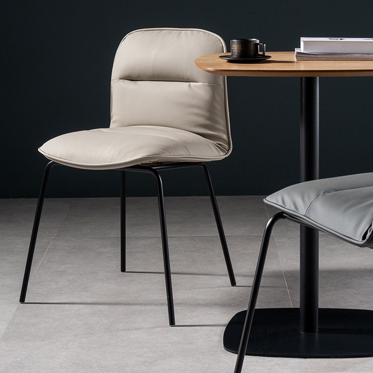 Modern Style Kitchen Chair Dining Armless Chairs with Metal Legs Clearhalo ' kitchen&dining_furn' 'Dining Chairs' 'Dining Tables & Seating' 'dining_chair' 'furn' 'furn_dining_chair' 'Furniture' 'furniture_dining_chair' 'Kitchen & Dining Furniture' 'kitchen' 1200x1200_d1c75b36-2e51-4c77-b5d7-59aea4fd3a3b