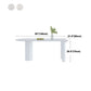 Simple Stone Top Table for Restaurant Oval Table with Three White Pedestal Clearhalo 'Dining Tables & Seating' 'Dining Tables' 'dining_table' 'furn' 'furn_dining_table' 'Furniture' 'Kitchen & Dining Furniture' 1200x1200_d1c86796-9e72-4007-a3dd-f616b84c83e8