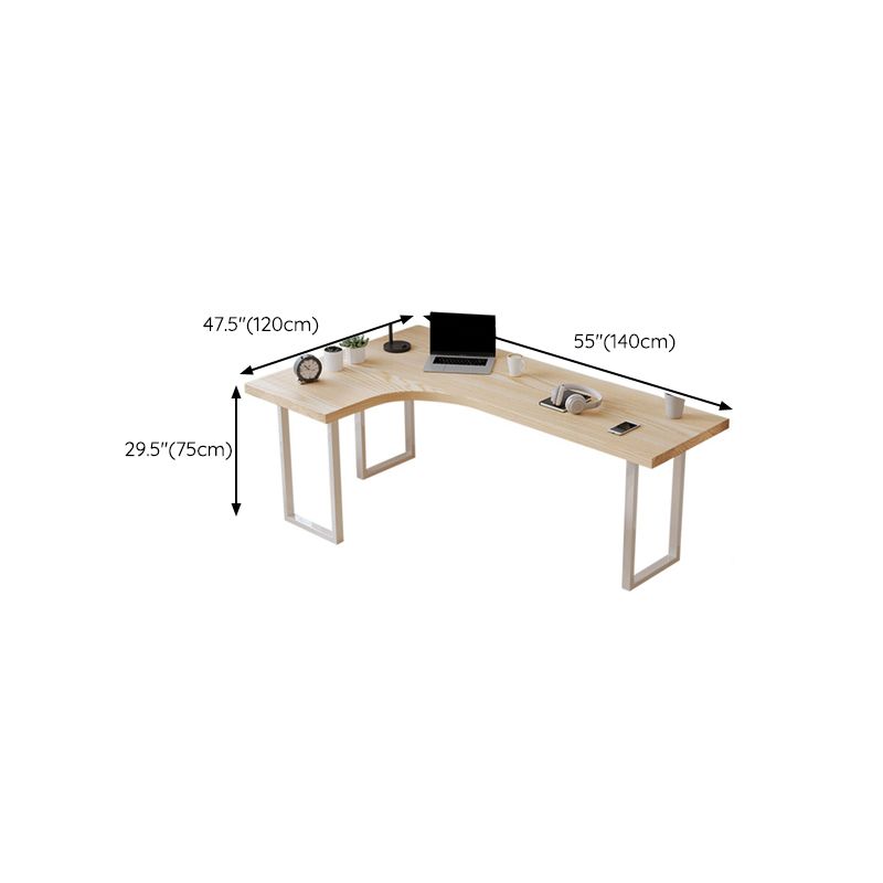 Contemporary Bedroom Writing Desk Wooden Office Desk with White Legs Clearhalo 'furn' 'furn_office_desk' 'Furniture' 'Office Desks' 'Office Furniture' 'office_desk' 1200x1200_d1c8d782-eeb5-4670-8208-68cb39d26301