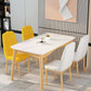 Fixed Minimalist Sintered Stone Top Kitchen Table Set of Light Brown Legs Base for Dining Room Clearhalo 'Dining Room Sets' 'Dining Tables & Seating' 'dining_room_set' 'furn' 'furn_dining_room_set' 'Furniture' 'furniture_dining_room_set' 'Kitchen & Dining Furniture' 'kitchen&dining_furn' 'kitchen' 1200x1200_d1c9cc11-e91e-4c7f-ba37-6d71d82d41d2