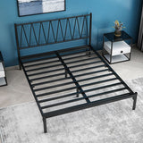 Metal Open-Frame Bed Minimalist Mattress Included Standard Bed Clearhalo 'Bedroom Furniture' 'Beds' 'furn' 'furn_beds' 'Furniture' 1200x1200_d1cb5809-a4e8-494a-afc3-fd4253bea985