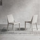 Matte Finish Modern Indoor Chair Faux Leather Solid Back Dining Chair