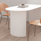 White Dining Table Modern Restaurant Furniture with Double Pedestal Base Clearhalo 'Dining Tables & Seating' 'Dining Tables' 'dining_table' 'furn' 'furn_dining_table' 'Furniture' 'furniture_dining_table' 'Kitchen & Dining Furniture' 'kitchen' 'kitchen_dining_table' 1200x1200_d1cbba1b-8c3b-45ef-8a89-d1c7803bf7ad