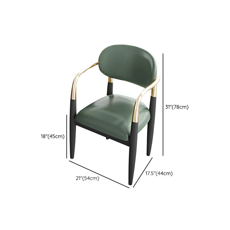 Eigentijdse stijl armstoel metalen eetkamerstoel voor thuis