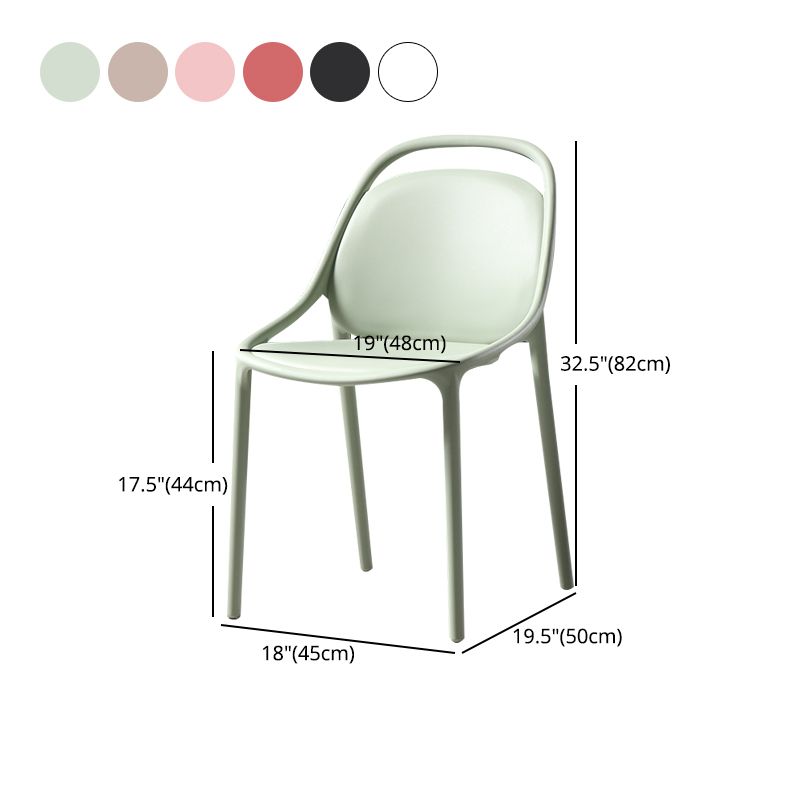 Modern Style Stackable Chairs Dining Armless Chairs with Plastic Legs for Kitchen Clearhalo ' kitchen&dining_furn' 'Dining Chairs' 'Dining Tables & Seating' 'dining_chair' 'furn' 'furn_dining_chair' 'Furniture' 'furniture_dining_chair' 'Kitchen & Dining Furniture' 'kitchen' 1200x1200_d1ccd04c-7cc0-400d-9091-85621e968a8b