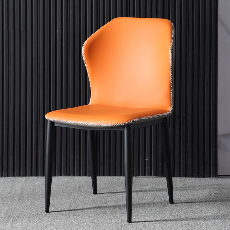 Modern Design Faux Leather Side Chairs Wingback Armless Dining Chair Clearhalo 'Dining Chairs' 'Dining Tables & Seating' 'dining_chair' 'furn' 'furn_dining_chair' 'Furniture' 'furniture_dining_chair' 'Kitchen & Dining Furniture' 1200x1200_d1cd0c74-4d1d-4562-b711-18c4290415ee