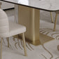 Nordic Glam Style Sintered Stone Rectangle Table Set 1/4/5/7 Pieces Dining Set Clearhalo 'Dining Room Sets' 'Dining Tables & Seating' 'dining_room_set' 'furn' 'furn_dining_room_set' 'Furniture' 'Kitchen & Dining Furniture' 1200x1200_d1ce731c-c19c-4144-aced-76edf4364c9f