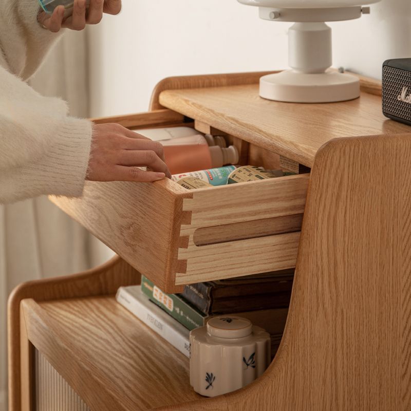 Glass Paned Living Room Contemporary Solid Wood Accent Cabinet with Drawer Clearhalo 'Cabinets & Chests' 'cabinets_chests' 'furn' 'furn_cabinets_chests' 'Furniture' 'Living Room Furniture' 1200x1200_d1cf1878-f29b-4a4f-97cd-4b7f5dd12724