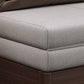 31 "divano futon largo glam in pelle grigio divano per dormiente futon