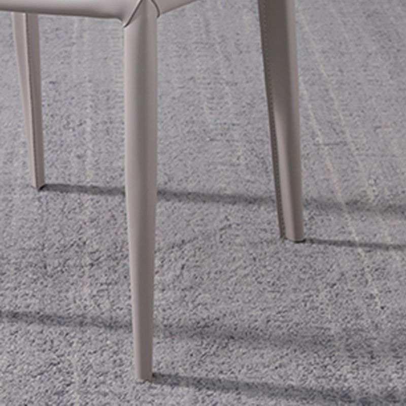 Modern Dining Chairs Armless Dining Chair with Metal Legs for Kitchen