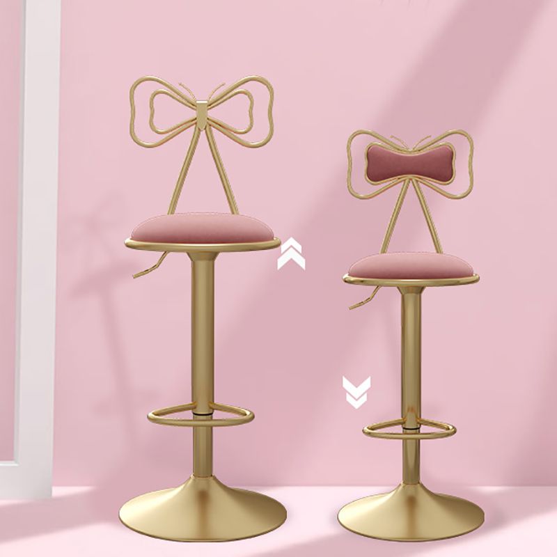 Glam Style Bar-stool with Adjustable Height Swivel Footrest Barstools for Counter Bar Clearhalo 'Bar Furniture' 'Bar Stools' 'bar_stools' 'furn' 'furn_bar_stools' 'furniture_bar_stools' 'Kitchen & Dining Furniture' 'kitchen&dining_furn' 'kitchen' 'kitchen_furn' Furniture' 1200x1200_d1d212d5-d3dd-45a6-96e2-31fbb346d90b