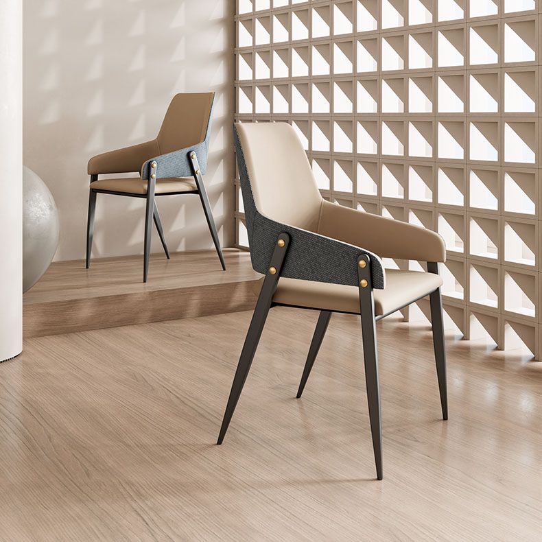 Industrielle Polsterarm Stuhl Küche Parsons Essstuhl