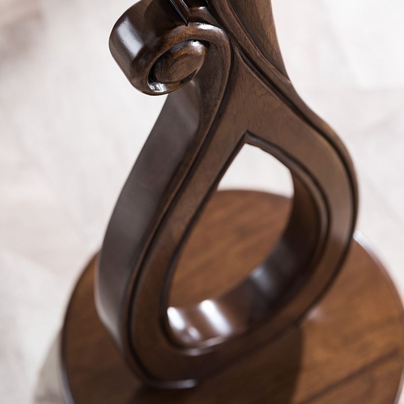 Pedestal End Table Brown Round Wood Side End Table - Distressed Surface Treatment Clearhalo 'Coffee & Accent Tables' 'End & Side Tables' 'end_side_table' 'end_side_tables' 'furn' 'furn_end_side_tables' 'Furniture' 'furniture_end_side_table' 'Living Room Furniture' 1200x1200_d1d50c37-57f9-420f-915f-d4f31ea3cc3d