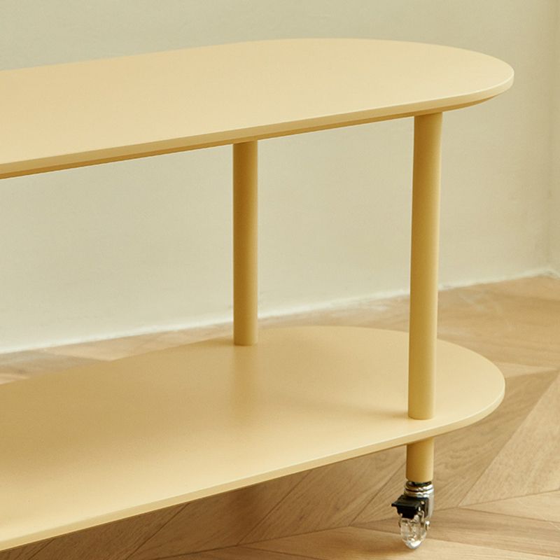 Wood Oval End Table with 4 Legs Base Storage Living Room Corner Table Clearhalo 'Coffee & Accent Tables' 'End & Side Tables' 'end_side_tables' 'furn' 'furn_end_side_tables' 'Furniture' 'Living Room Furniture' 1200x1200_d1d75ddc-9175-4dce-bd80-9adb6166cbe3