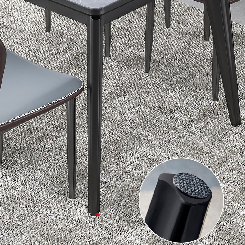 Rectangle Grey Tone Dining Table Sintered Stone Table Modern with 4 Legs Pedestal Clearhalo ' dining_table' 'Dining Tables & Seating' 'Dining Tables' 'furn' 'furn_dining_table' 'Furniture' 'furniture_dining_table' 'Kitchen & Dining Furniture' 'kitchen&dining_furn' 'kitchen' 'kitchen_dining_table' 1200x1200_d1d77816-0bd0-46a7-ad82-e9ab4a73d58f