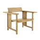Modern Arm Chair Solid Wood Open Back Guest Chair for Dining Room