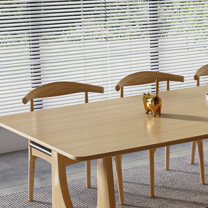 Modern 1/7 Pieces Dining Set Rectangle Pine Wood Dining Table for Dining Room Clearhalo 'Dining Room Sets' 'Dining Tables & Seating' 'dining_room_set' 'furn' 'furn_dining_room_set' 'Furniture' 'Kitchen & Dining Furniture' 1200x1200_d1db9e90-bd36-4abc-8710-2628643aa2cb