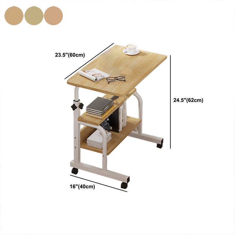 Modern Writing Desk Wooden Rectangular Standing Desk with Caster Wheel Clearhalo 'furn' 'furn_office_desk' 'Furniture' 'Office Desks' 'Office Furniture' 'office_desk' 1200x1200_d1dbc840-92d0-4a94-b3a9-51eb1c01ecba