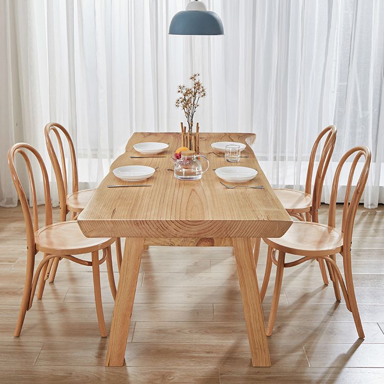 Rectangle Wood Dining Table Modern Pine Table in Nature with 4 Legs for Restaurant Clearhalo ' dining_table' 'Dining Tables & Seating' 'Dining Tables' 'furn' 'furn_dining_table' 'Furniture' 'furniture_dining_table' 'Kitchen & Dining Furniture' 'kitchen&dining_furn' 'kitchen' 'kitchen_dining_table' 1200x1200_d1dc9601-80e8-49c1-82d0-d695687ef1f5